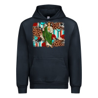 Navy san judas leopard cowhide background Urban Hoodie - JahusDesignShop