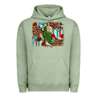 Pigment Oil Green san judas leopard cowhide background Urban Hoodie - JahusDesignShop