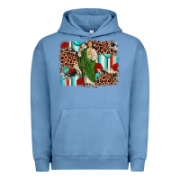 Pigment Pebble Blue san judas leopard cowhide background Urban Hoodie - JahusDesignShop