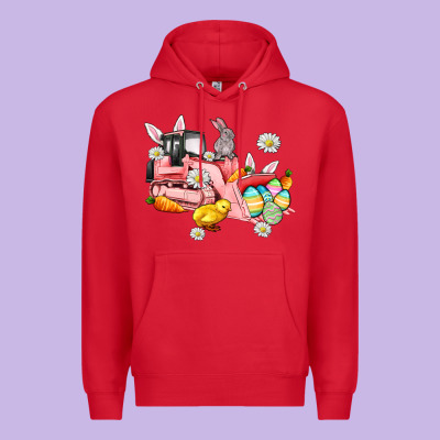 Easter Excavator Premium Hoodie Designed By Adodesignshop