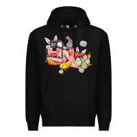 Black easter excavator Premium Hoodie - AdoDesignShop