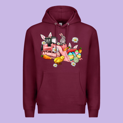 Easter Excavator Premium Hoodie Designed By Adodesignshop