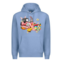 Colony Blue easter excavator Premium Hoodie - AdoDesignShop