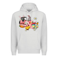 Dove Grey easter excavator Premium Hoodie - AdoDesignShop