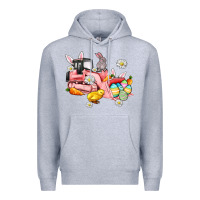 Heather Grey easter excavator Premium Hoodie - AdoDesignShop