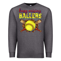 Charcoal Heather busy raising ballers softball Premium Sweatshirt - texasbilliewilder