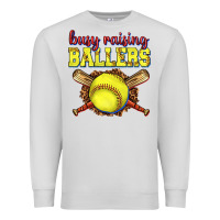Dove Grey busy raising ballers softball Premium Sweatshirt - texasbilliewilder