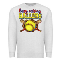 Oatmeal Heather busy raising ballers softball Premium Sweatshirt - texasbilliewilder