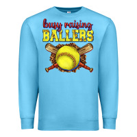 Ocean Blue busy raising ballers softball Premium Sweatshirt - texasbilliewilder