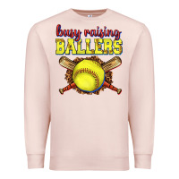 Pale Pink busy raising ballers softball Premium Sweatshirt - texasbilliewilder