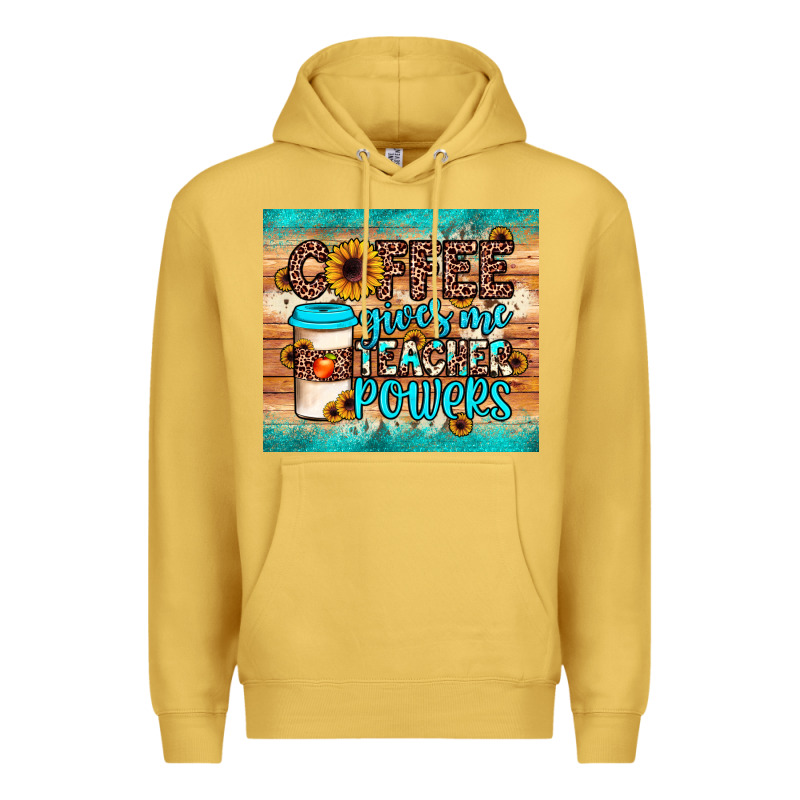 Coffee Gives Me Teacher Powers Premium Hoodie by JahusDesignShop | Teevron