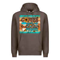 Coffee coffee gives me teacher powers Premium Hoodie - JahusDesignShop