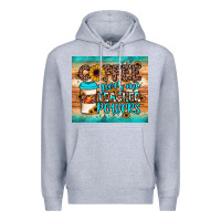 Heather Grey coffee gives me teacher powers Premium Hoodie - JahusDesignShop