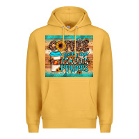 Mustard coffee gives me teacher powers Premium Hoodie - JahusDesignShop