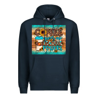 Navy coffee gives me teacher powers Premium Hoodie - JahusDesignShop