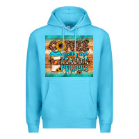 Ocean Blue coffee gives me teacher powers Premium Hoodie - JahusDesignShop