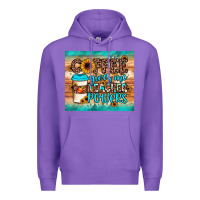 Purple coffee gives me teacher powers Premium Hoodie - JahusDesignShop