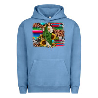Pigment Pebble Blue san judas leopard cowhide sunflower background Urban Hoodie - JahusDesignShop