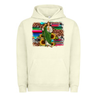Pigment Pistachio san judas leopard cowhide sunflower background Urban Hoodie - JahusDesignShop