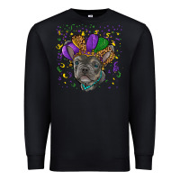 Black mardi gras french bulldog Premium Sweatshirt - RanaPortraitStore