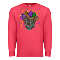 Cardinal mardi gras french bulldog Premium Sweatshirt - RanaPortraitStore