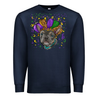 Navy mardi gras french bulldog Premium Sweatshirt - RanaPortraitStore