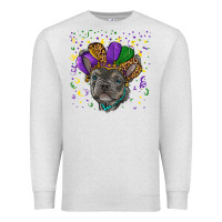 Oatmeal Heather mardi gras french bulldog Premium Sweatshirt - RanaPortraitStore