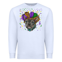 White mardi gras french bulldog Premium Sweatshirt - RanaPortraitStore