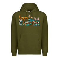 Army Green western happy easter Premium Hoodie - AdoDesignShop