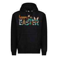 Black western happy easter Premium Hoodie - AdoDesignShop