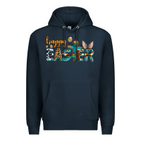 Navy western happy easter Premium Hoodie - AdoDesignShop
