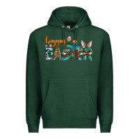 Sports Green western happy easter Premium Hoodie - AdoDesignShop