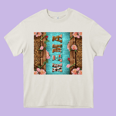 Western Mama Pink Roses Mother's Day Heavy Core Tee Designed By Lillyallendesigns