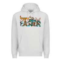 Dove Grey western happy easter Premium Hoodie - AdoDesignShop