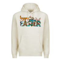 Oatmeal Heather western happy easter Premium Hoodie - AdoDesignShop