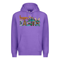 Purple western happy easter Premium Hoodie - AdoDesignShop