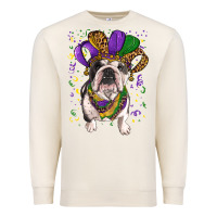 Sandshell Mardi gras hat  english bulldog Premium Sweatshirt - RanaPortraitStore