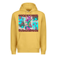 Antique Gold auntie leopard turquoise Premium Hoodie - JahusDesignShop
