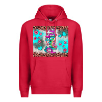 Cardinal auntie leopard turquoise Premium Hoodie - JahusDesignShop