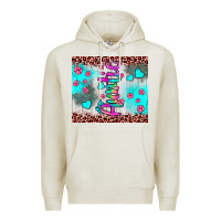 Oatmeal Heather auntie leopard turquoise Premium Hoodie - JahusDesignShop