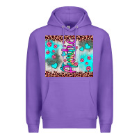 Purple auntie leopard turquoise Premium Hoodie - JahusDesignShop