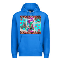True Royal auntie leopard turquoise Premium Hoodie - JahusDesignShop