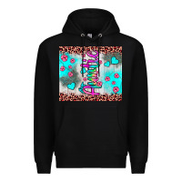 Black auntie leopard turquoise Premium Hoodie - JahusDesignShop