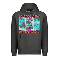 Charcoal Heather auntie leopard turquoise Premium Hoodie - JahusDesignShop