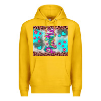 Lemon auntie leopard turquoise Premium Hoodie - JahusDesignShop