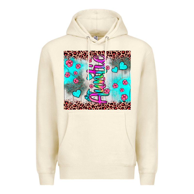 Auntie Leopard Turquoise Premium Hoodie by JahusDesignShop | Teevron