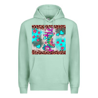 Seafoam auntie leopard turquoise Premium Hoodie - JahusDesignShop