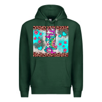 Sports Green auntie leopard turquoise Premium Hoodie - JahusDesignShop