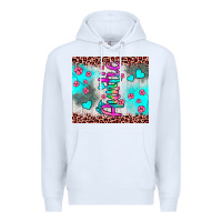 White auntie leopard turquoise Premium Hoodie - JahusDesignShop