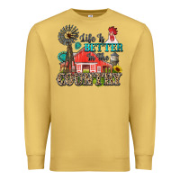Antique Gold life is better in the country Premium Sweatshirt - Zillion Design Studio